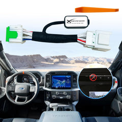 xcarpad installed behind glovebox in Ford F150 for hidden durable placement