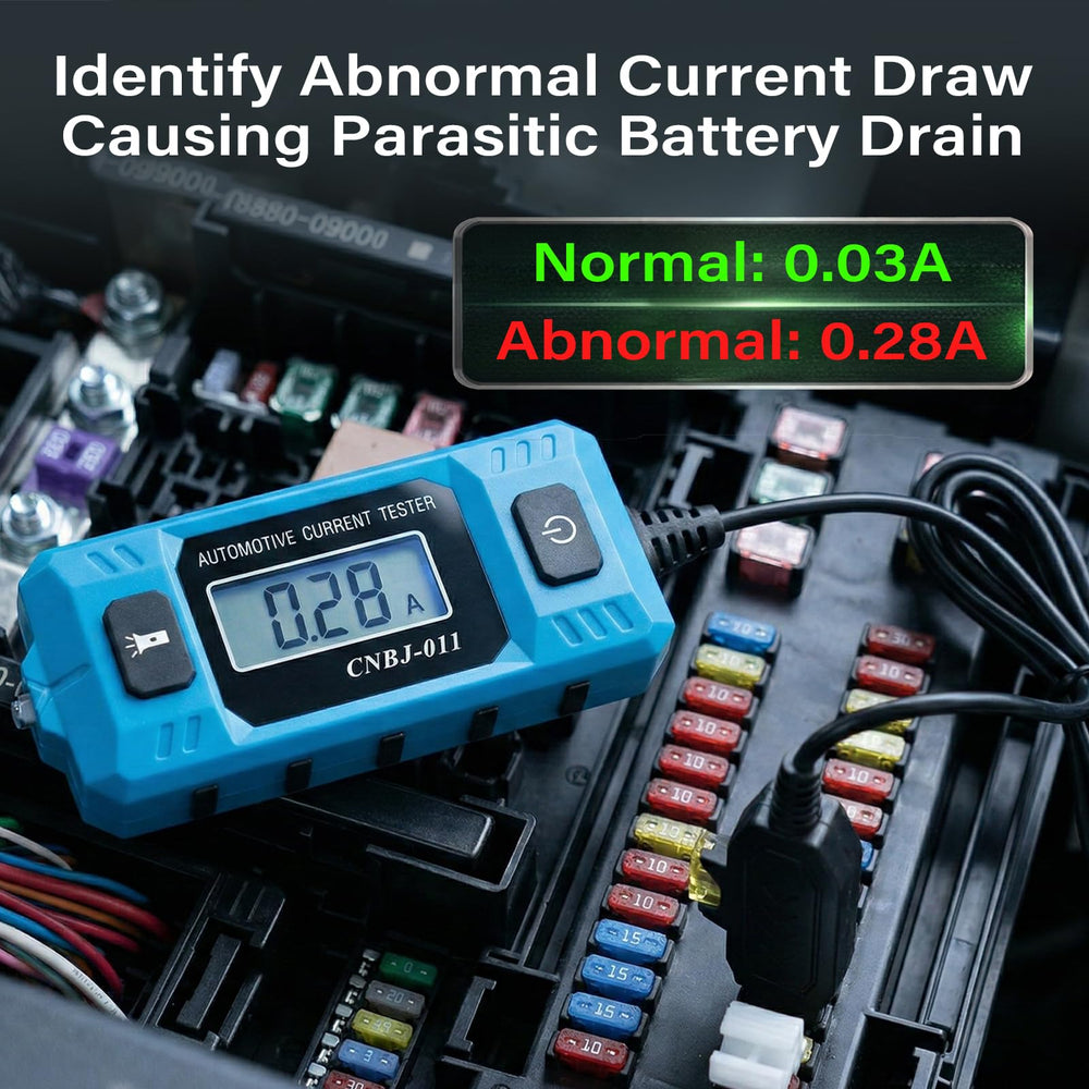 XENIVO close-up of clear LCD display providing precise real-time current readings