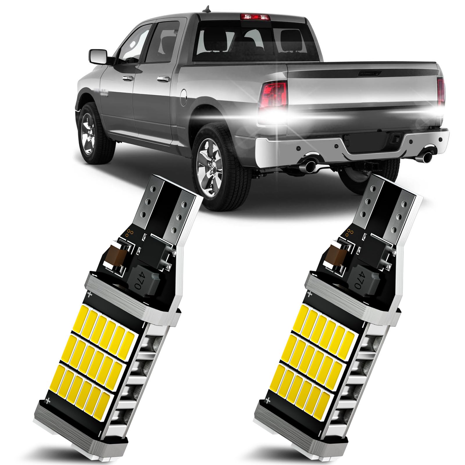 XFLHEHD front view of reverse lights showing plug-and-play fit and clear design benefit