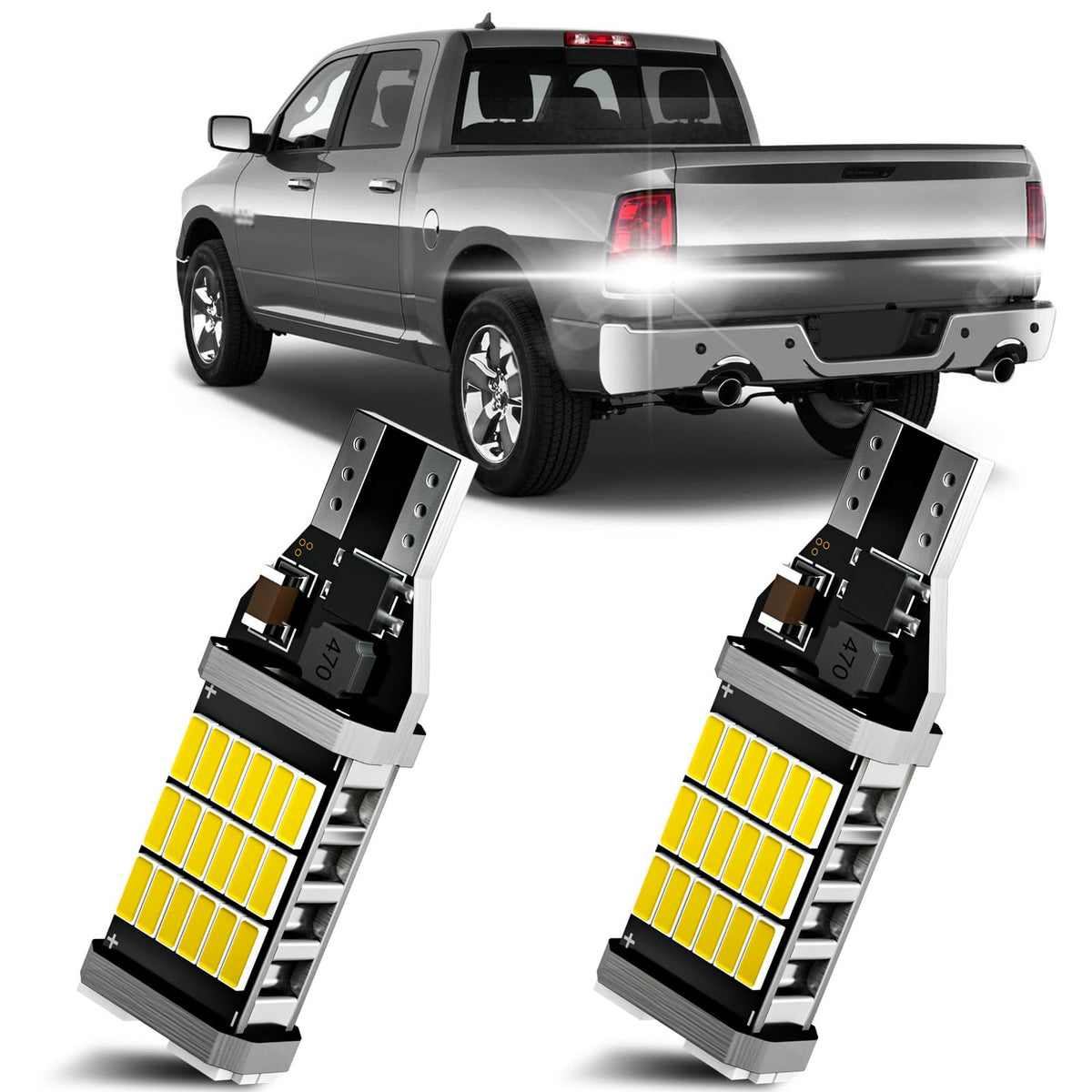 XFLHEHD front view of reverse lights showing plug-and-play fit and clear design benefit