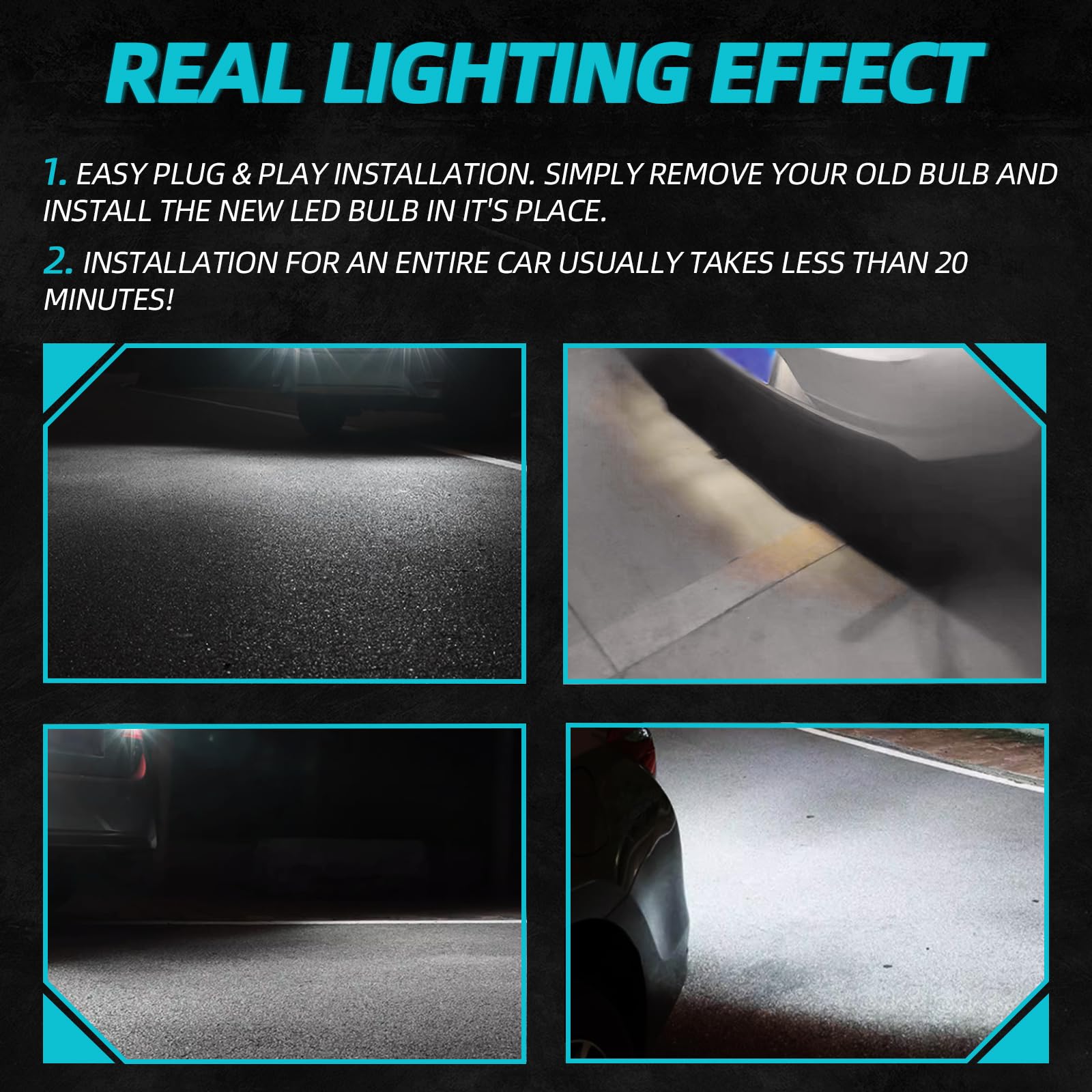 XFLHEHD truck reversing in driveway illustrating safer backing with brighter LEDs