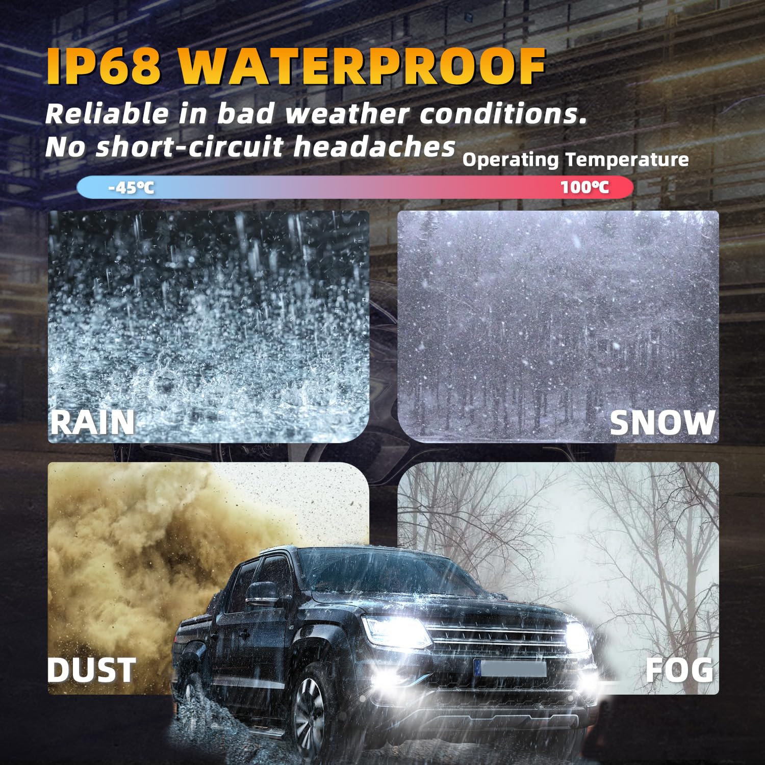 XG Glitter 9145 fog light in operation cutting through mist for improved road visibility
