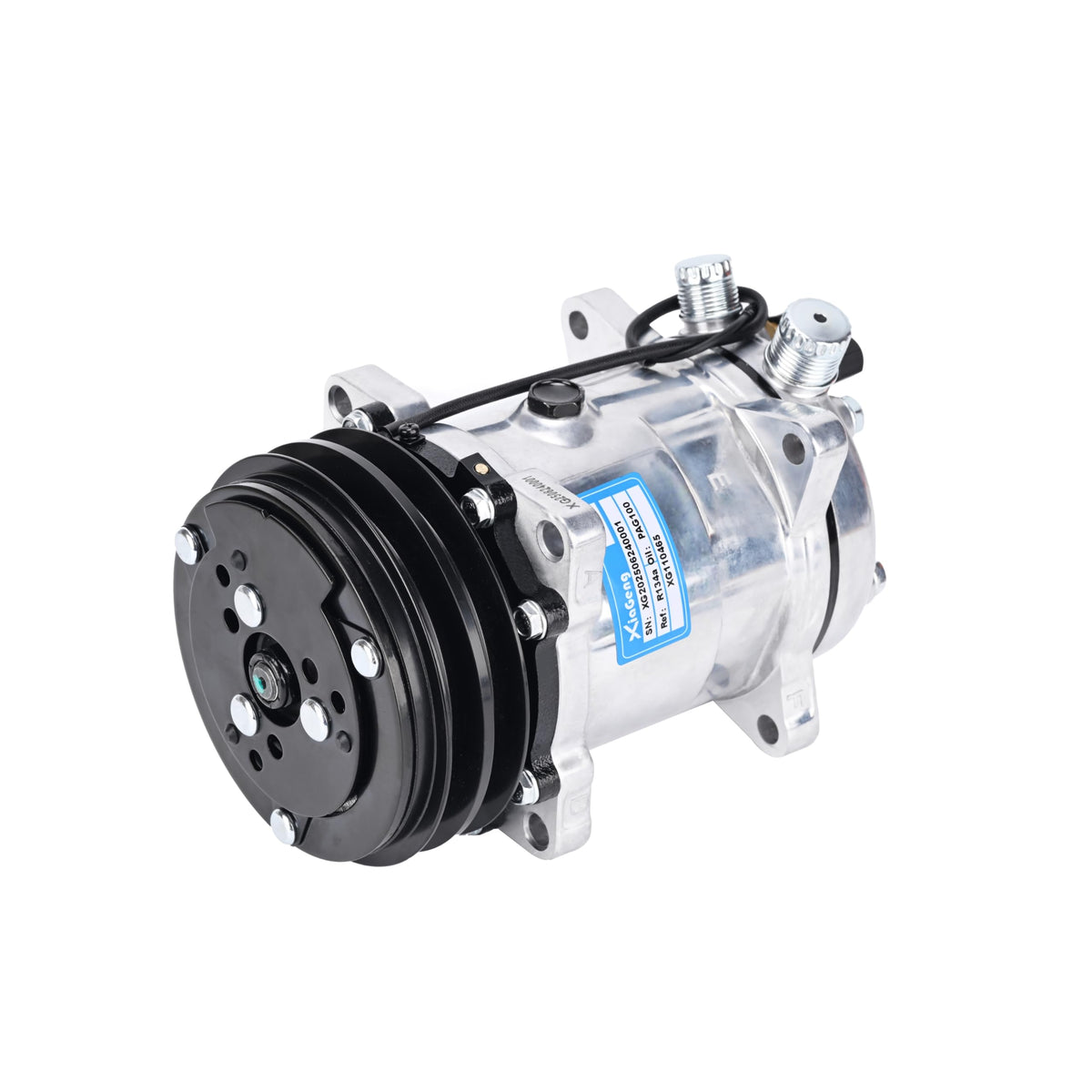 XiaGeng compressor front view showing robust housing and ready-to-install benefit