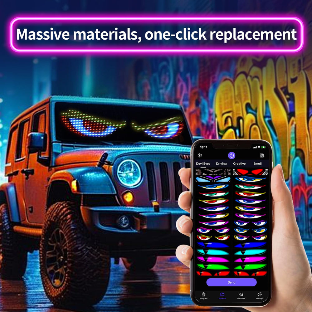 XIAOOHO smartphone app editor creating text and graffiti, simple customization