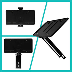 XIAOYOUZZZ frame folded flat against bumper to protect and conceal plate