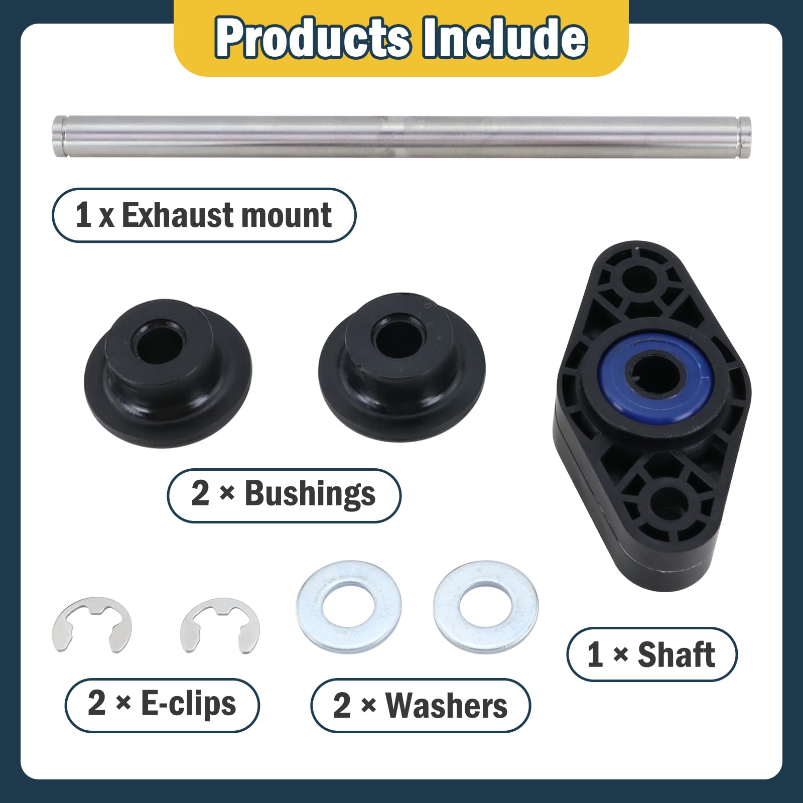 Xiaoyudou shaft and washers laid out showing complete kit hardware benefit