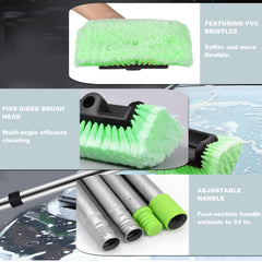 Xifando fully extended handle to 62 inches showing secure locks and reach advantage