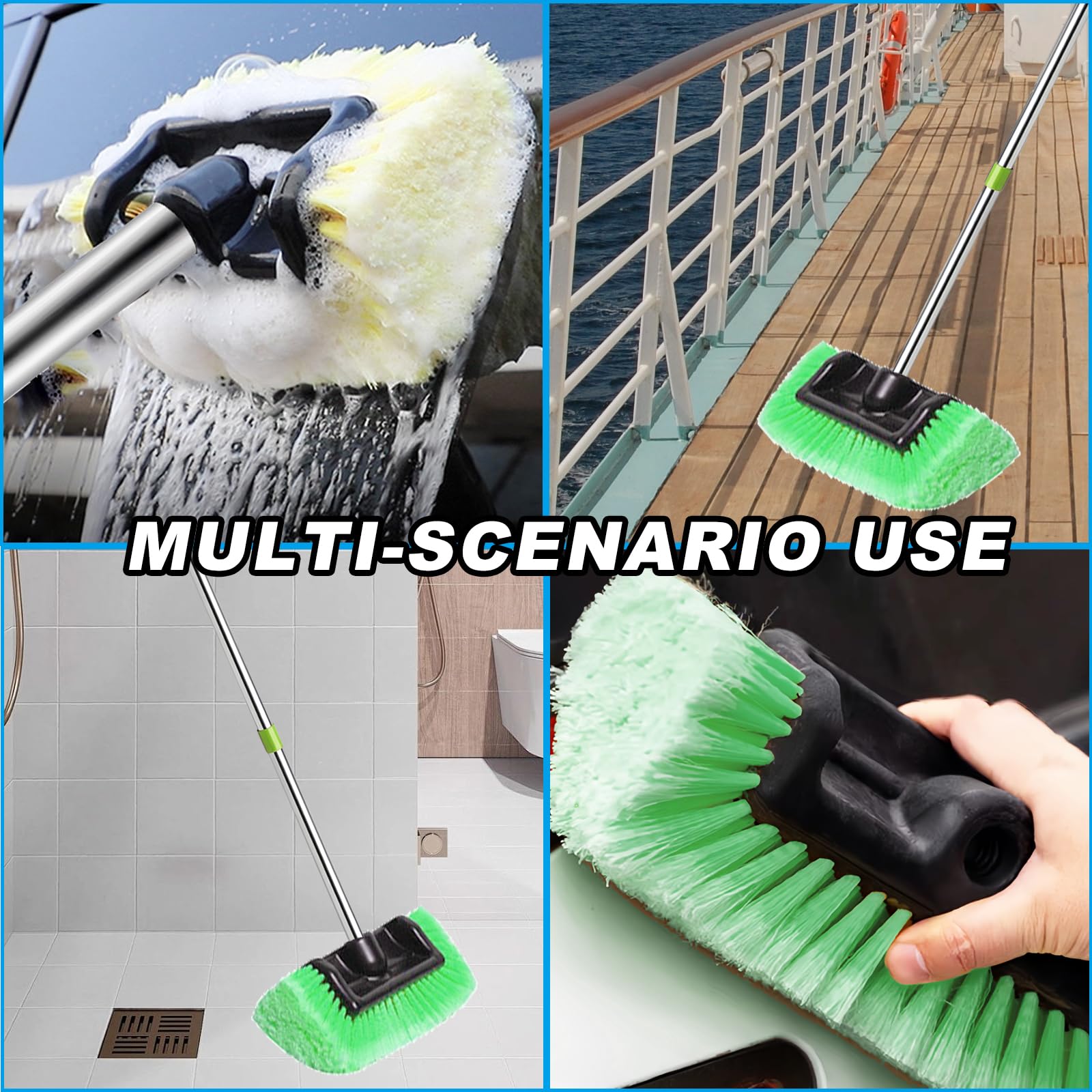 Xifando brush in use washing an SUV demonstrating efficient multi-angle cleaning