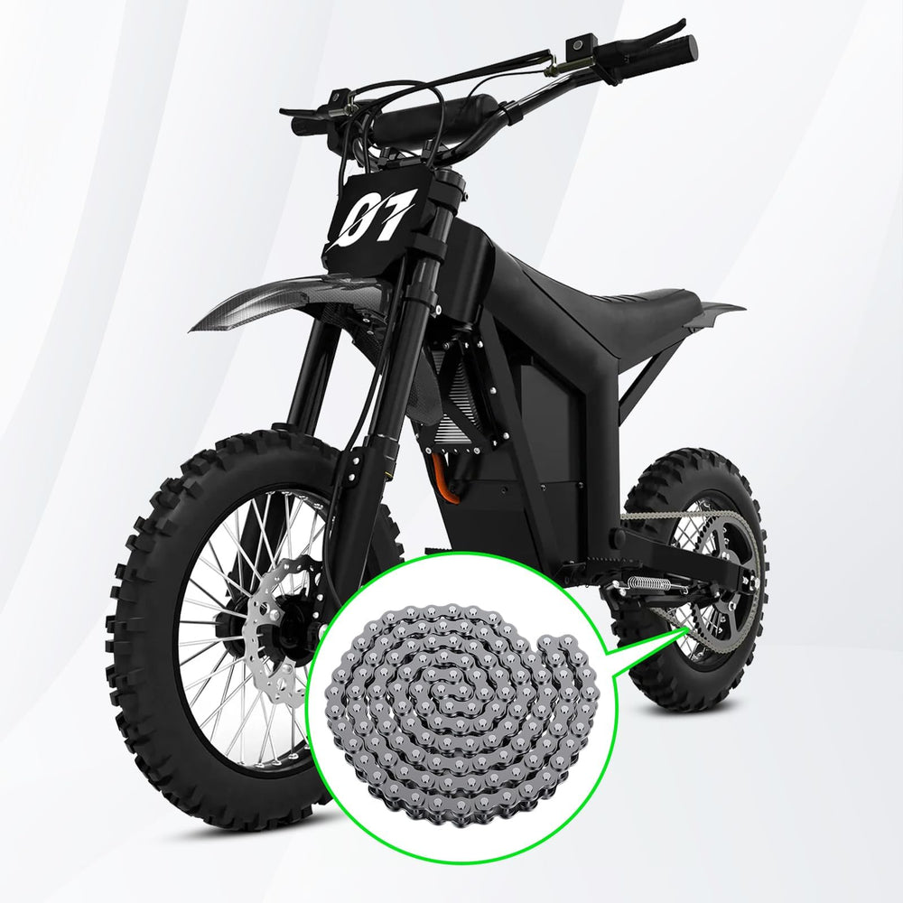 XIKOBY chain label and spec plate showing model compatibility and specs