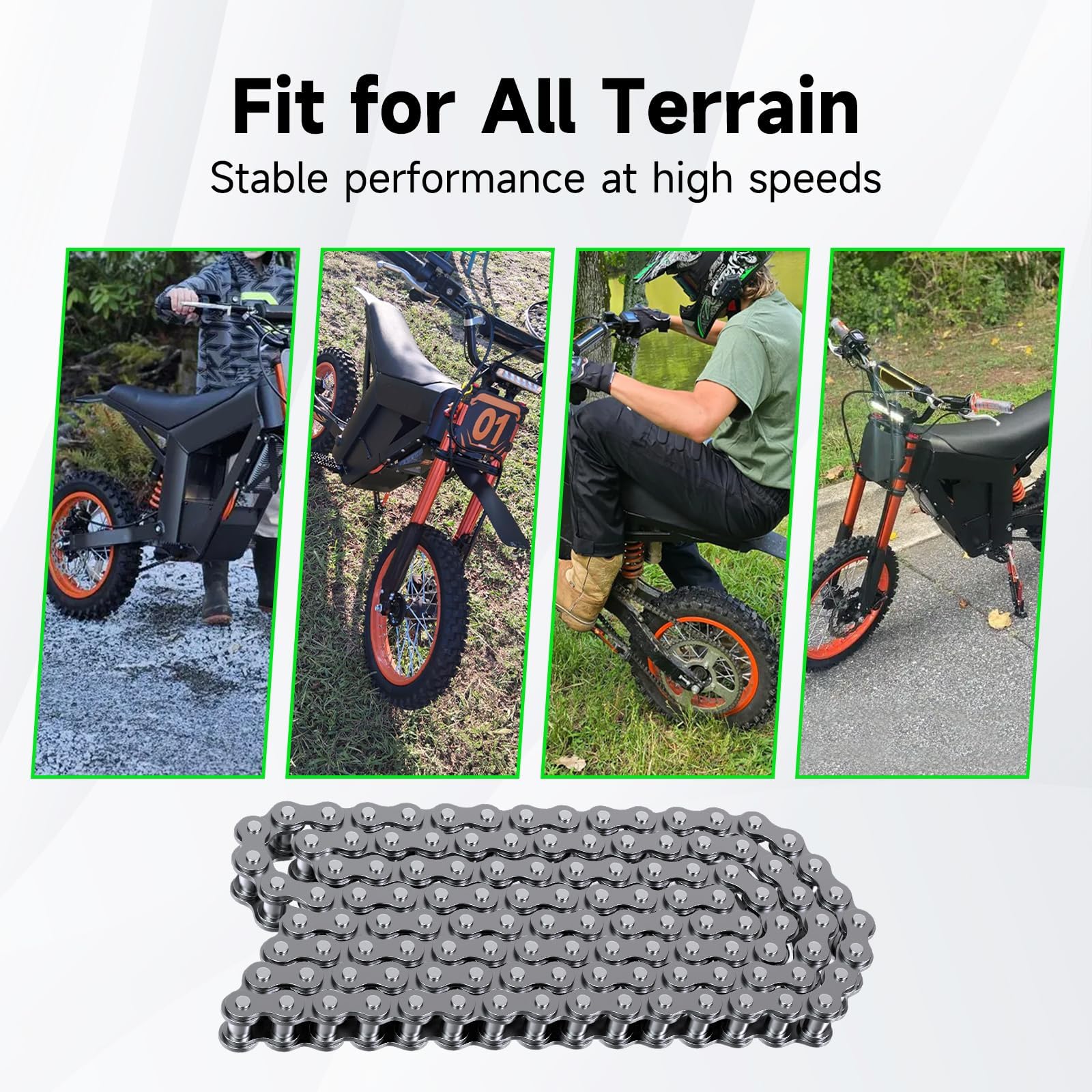 XIKOBY chain in a trail setup illustrating reliable off-road readiness