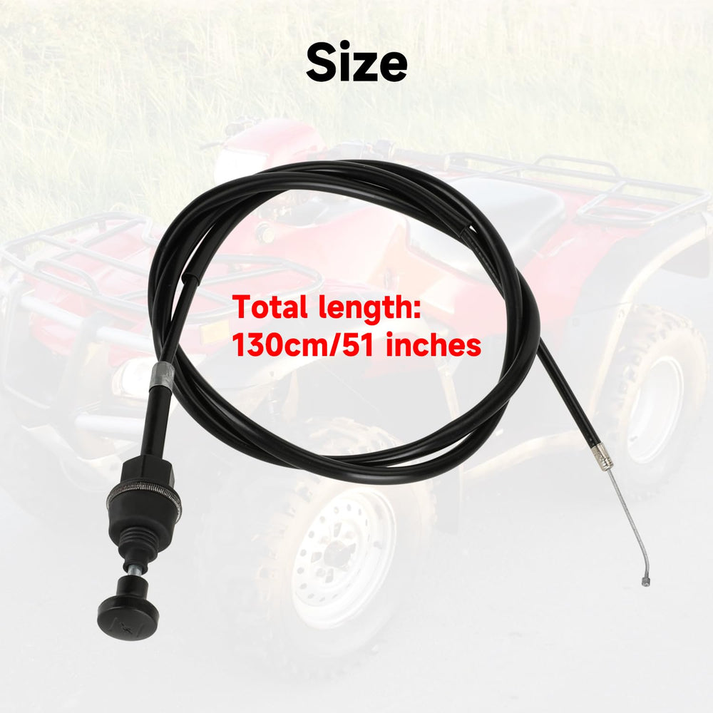 XIKOBY choke cable routed on an ATV demonstrating correct installation path