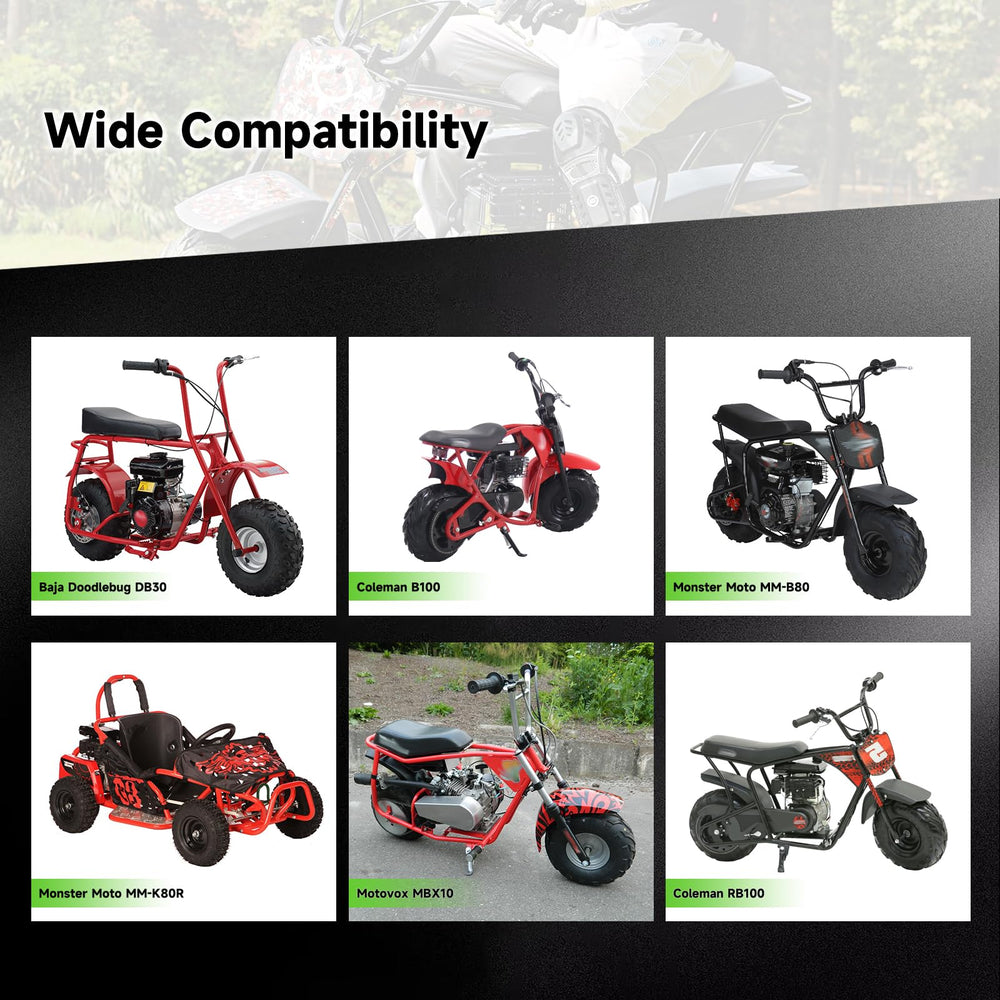 XIKOBY carburetor mounted on mini bike engine demonstrating compatibility