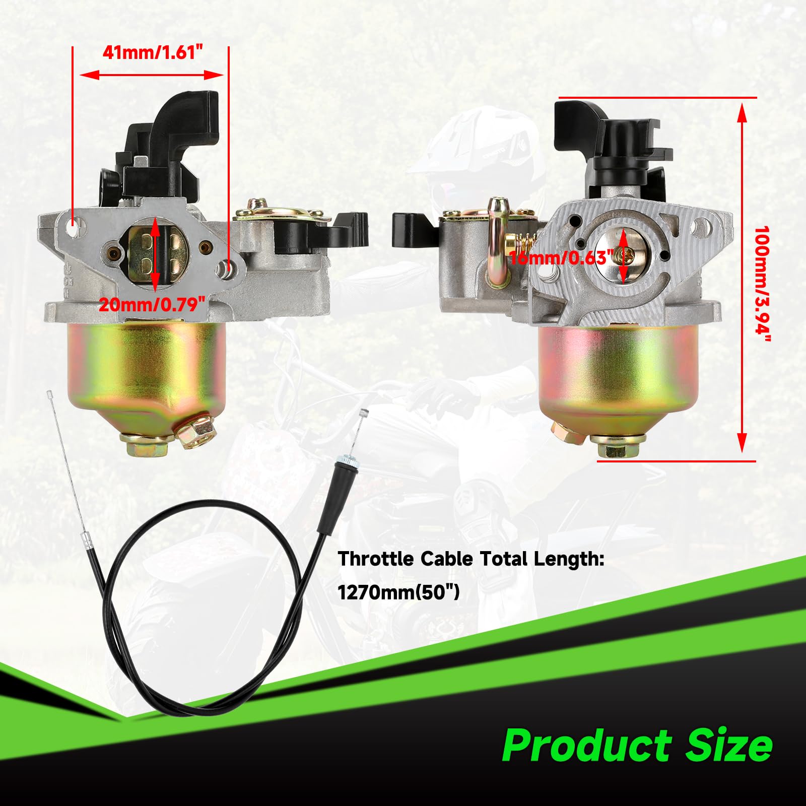 XIKOBY throttle cable and clips shown ready for direct-fit installation