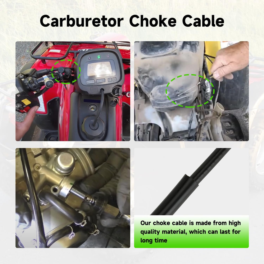 XIKOBY choke cable close-up showing stainless core and flexible sheath