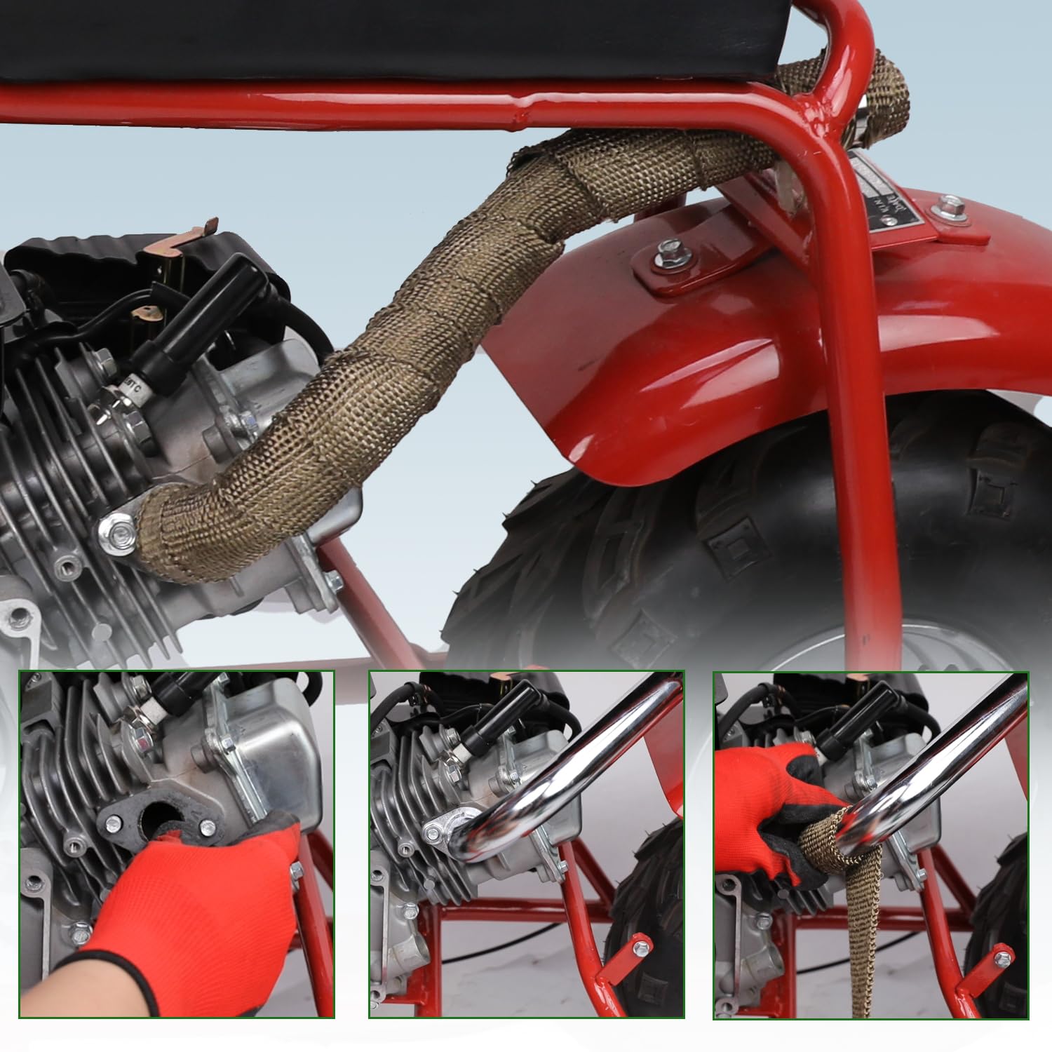 XIKOBY heat shield tape and gasket kit displayed for added thermal protection
