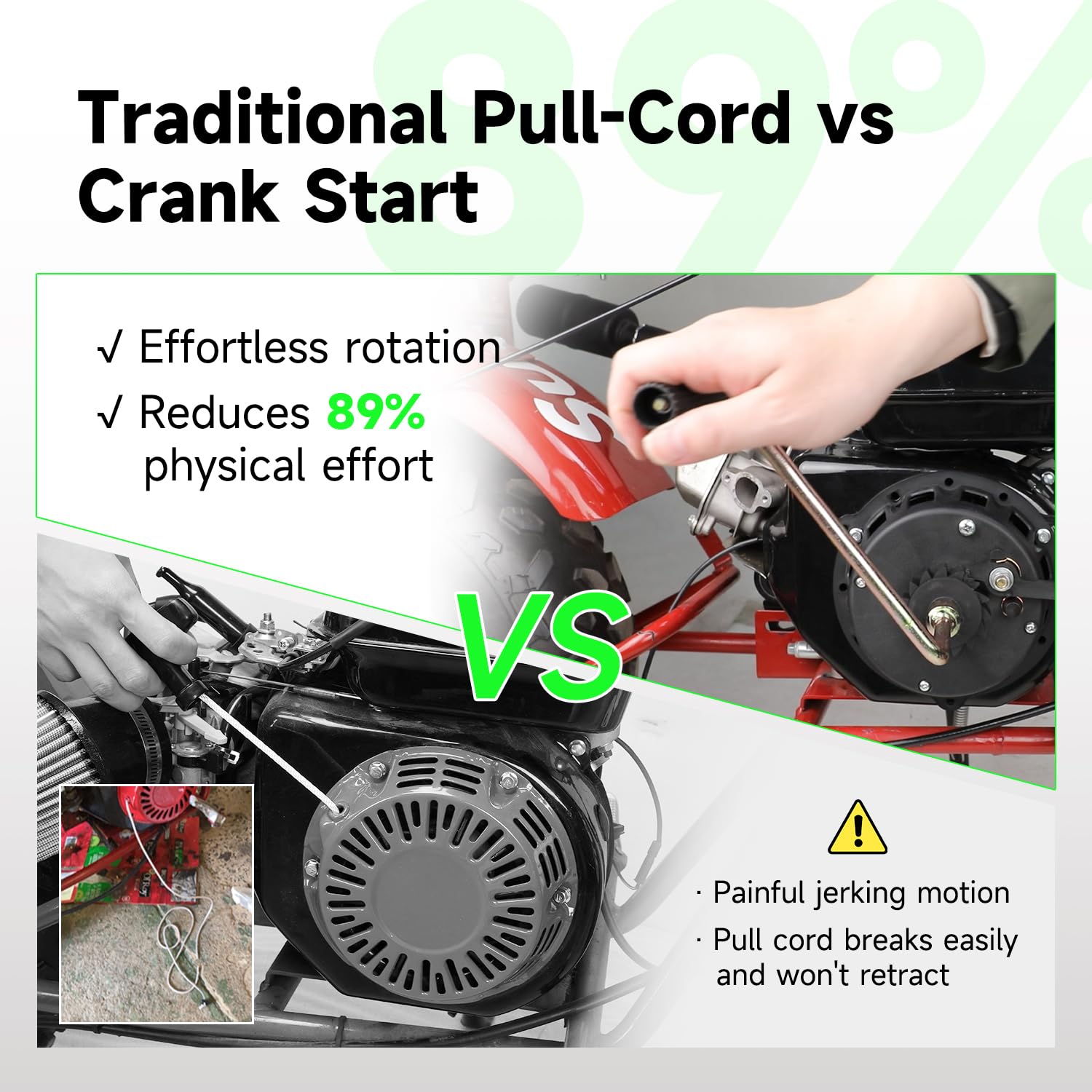 XIKOBY installed on a minibike engine showing cleaner, controlled starts