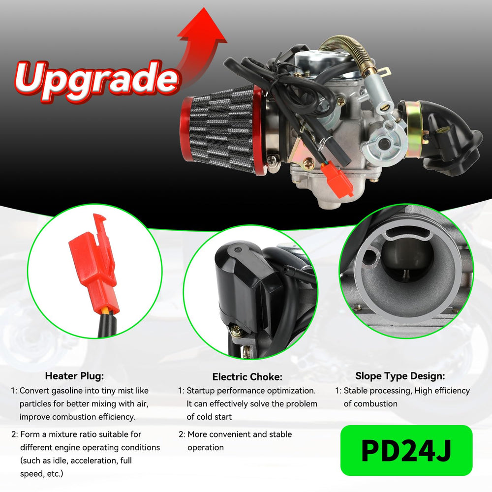 XIKOBY carburetor installed on scooter engine demonstrating smoother throttle response