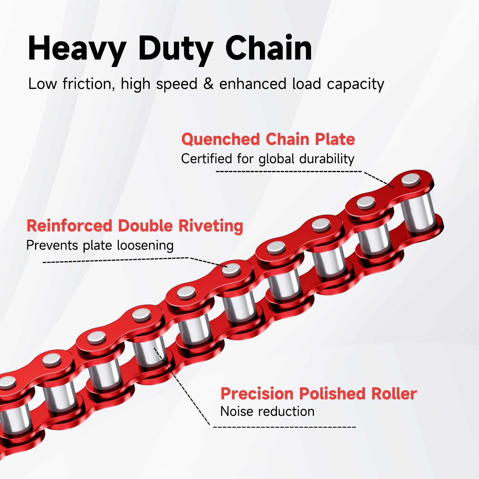 XIKOBY 132-link layout for accurate length and easy comparison