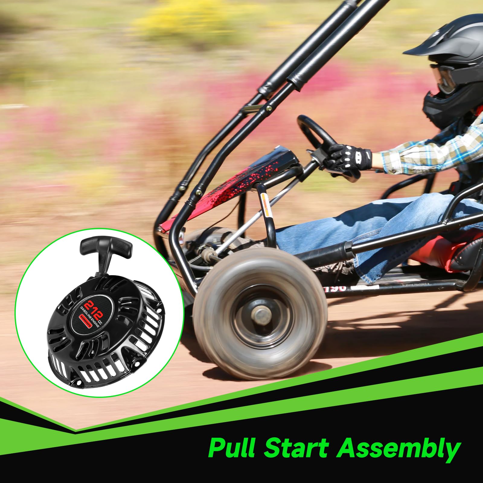 XIKOBY installed on a mini bike in a garage setting showing ready-to-ride reliability