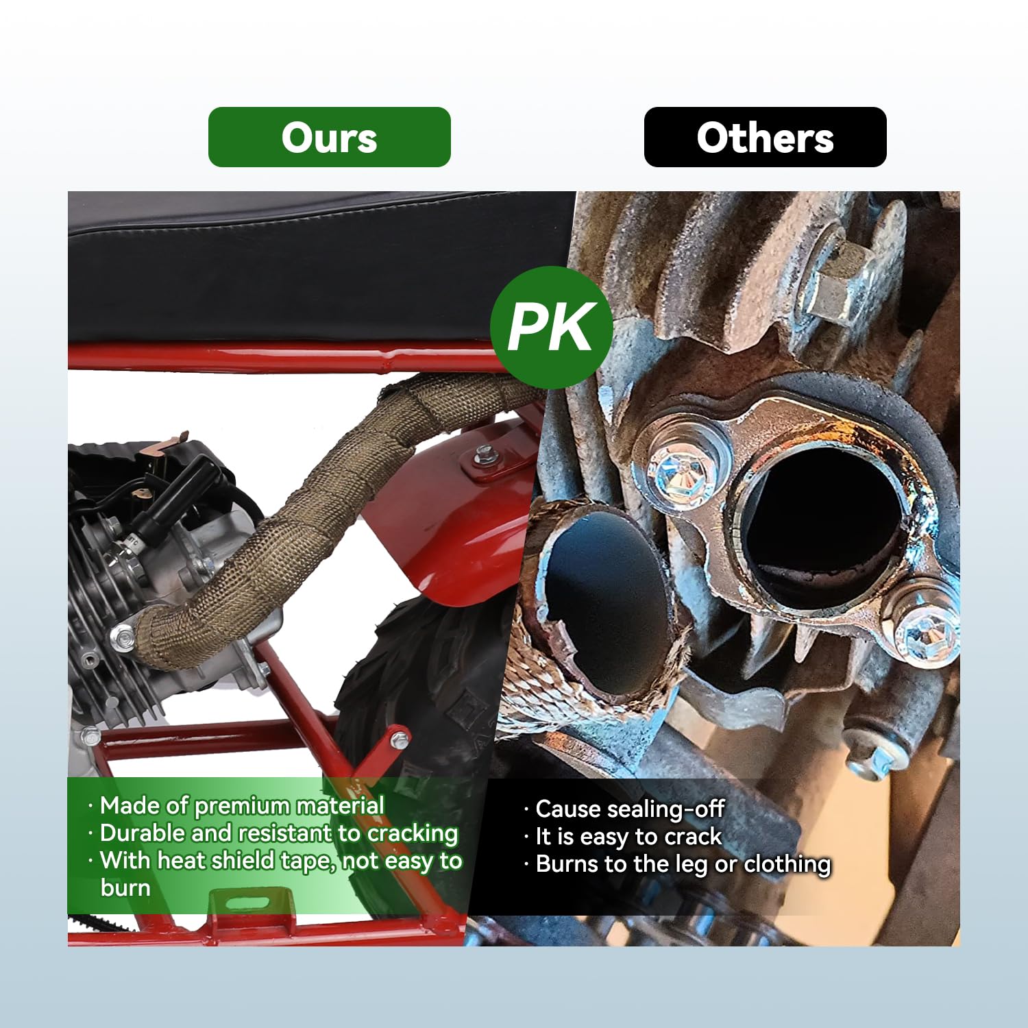 XIKOBY lifestyle shot with rider on mini bike showing visual upgrade benefit