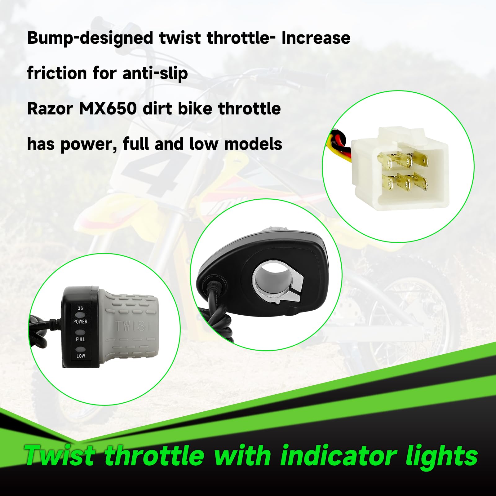 XIKOBY controller mounted in a Razor MX500 demonstrating correct installation fit