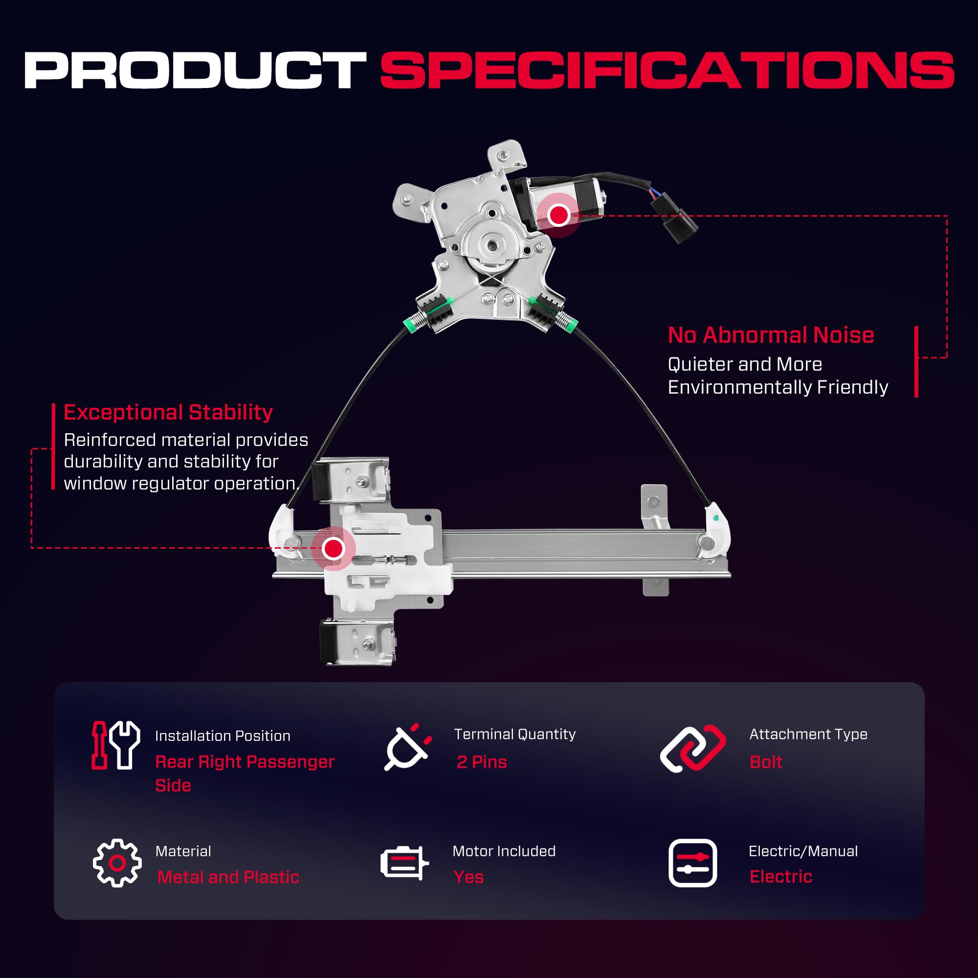 XIMAKA regulator track detail highlighting durable rails and smooth operation