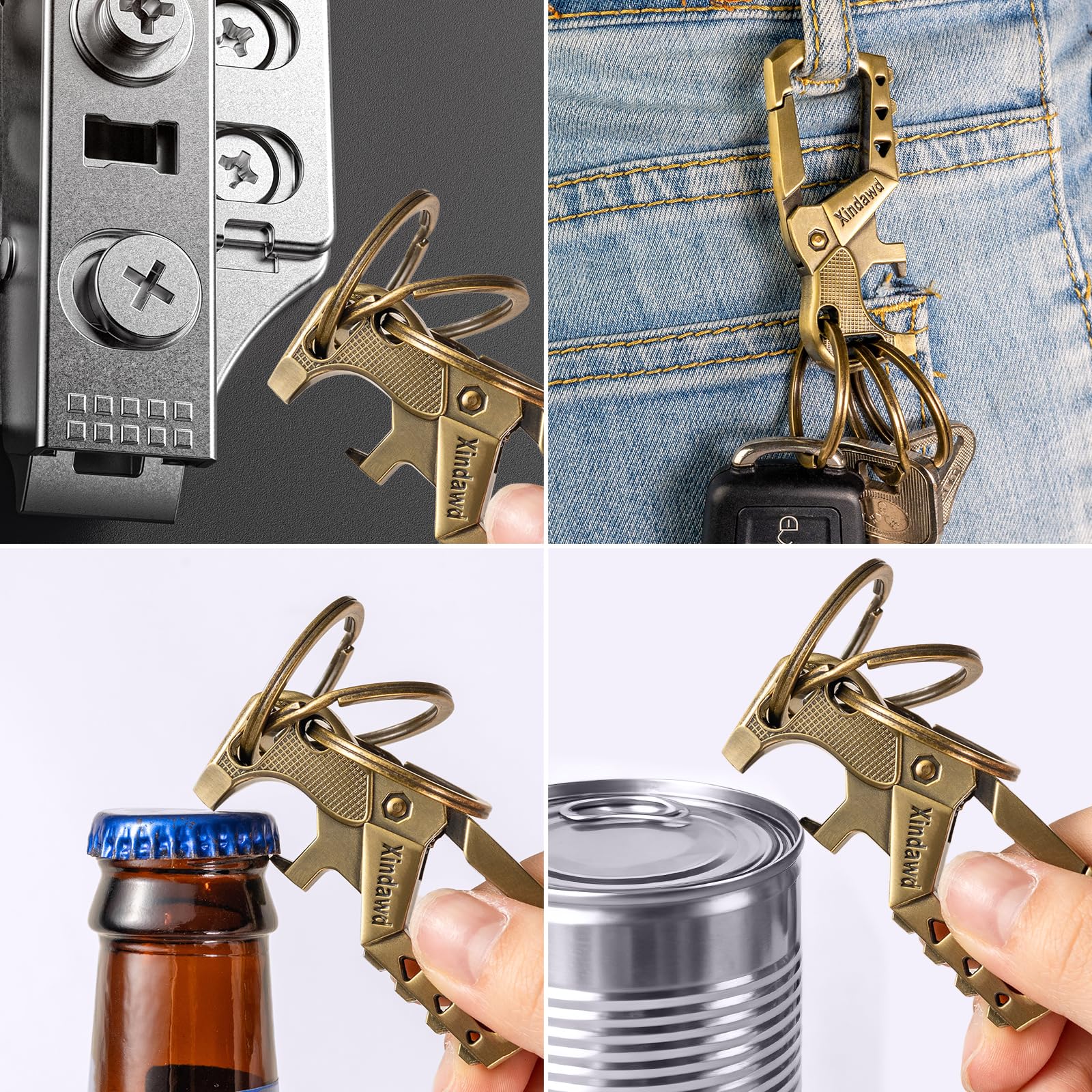 Xindawd three key rings arranged to show organized storage and easy sharing