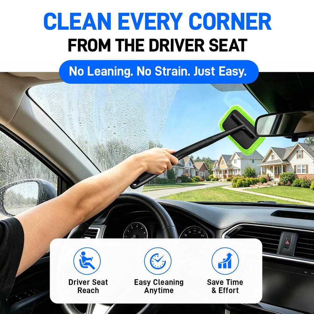 Xindell detachable 22-inch handle close-up showing ergonomic grip and reach