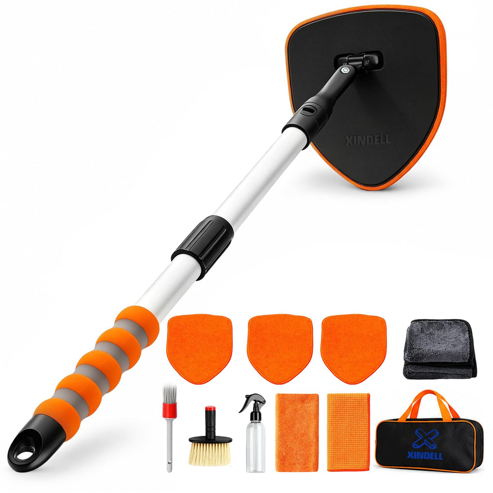 XINDELL front view of assembled cleaner tool showing compact storage benefit
