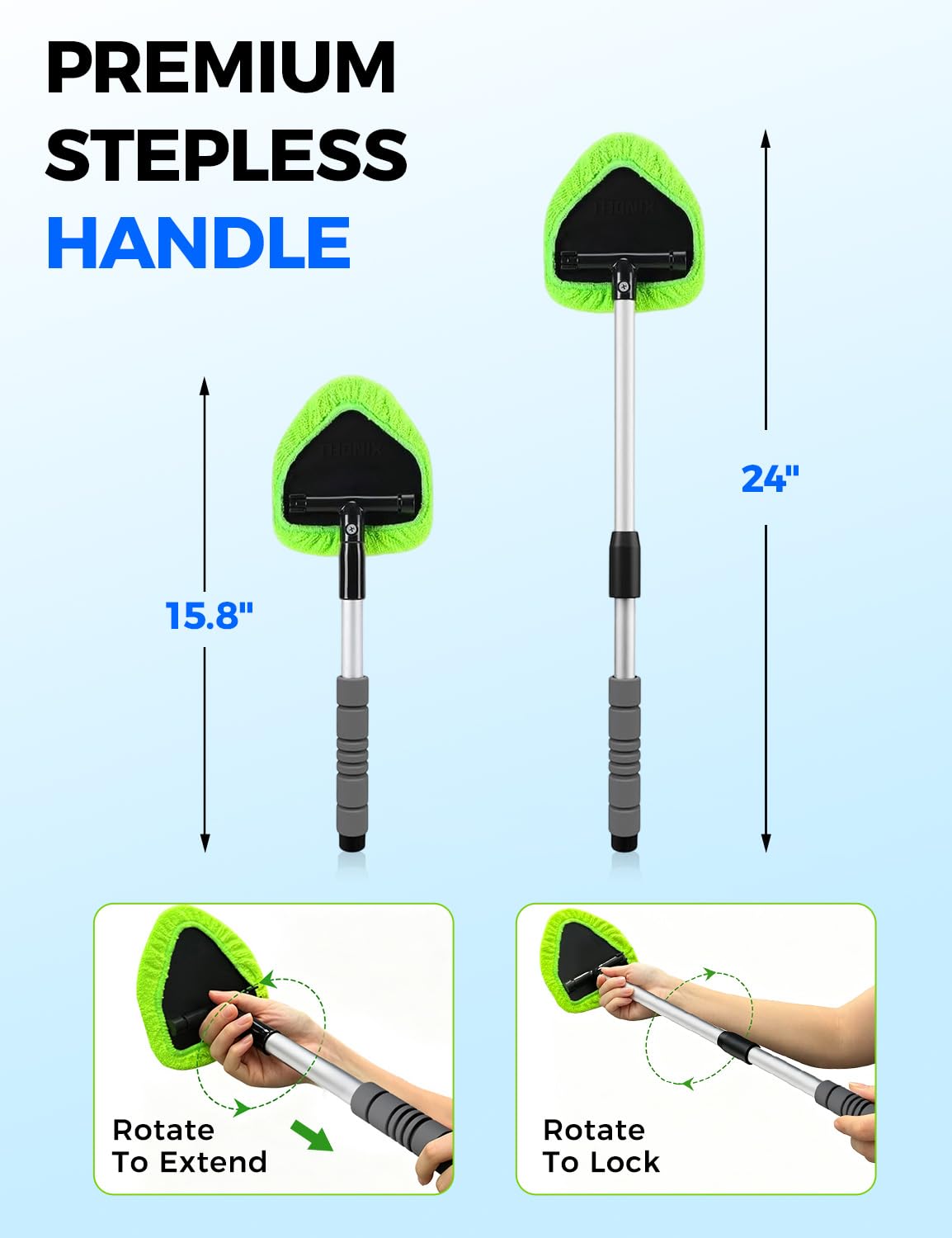 XINDELL large swivel head close-up for full glass contact