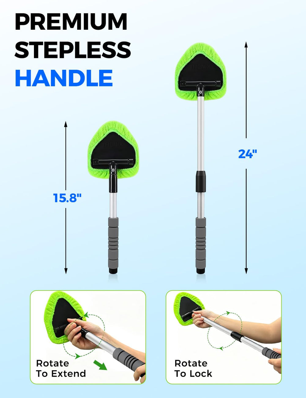 XINDELL large swivel head close-up for full glass contact
