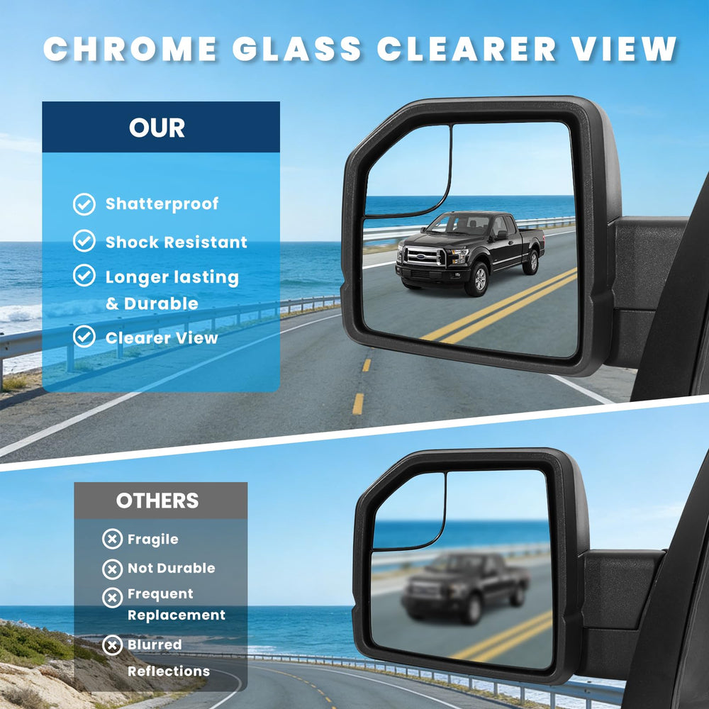 xingsichuang installed mirror on truck door demonstrating fitment benefit