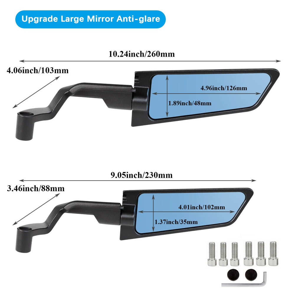 Xintre close-up of convex glass lens improving rear visibility
