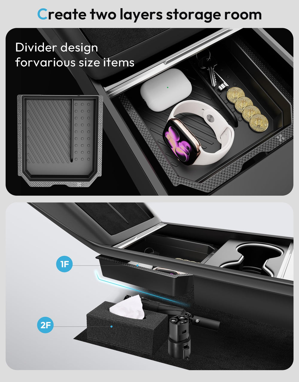 XINTUO USB cutout aligned with port for hassle-free charging benefit