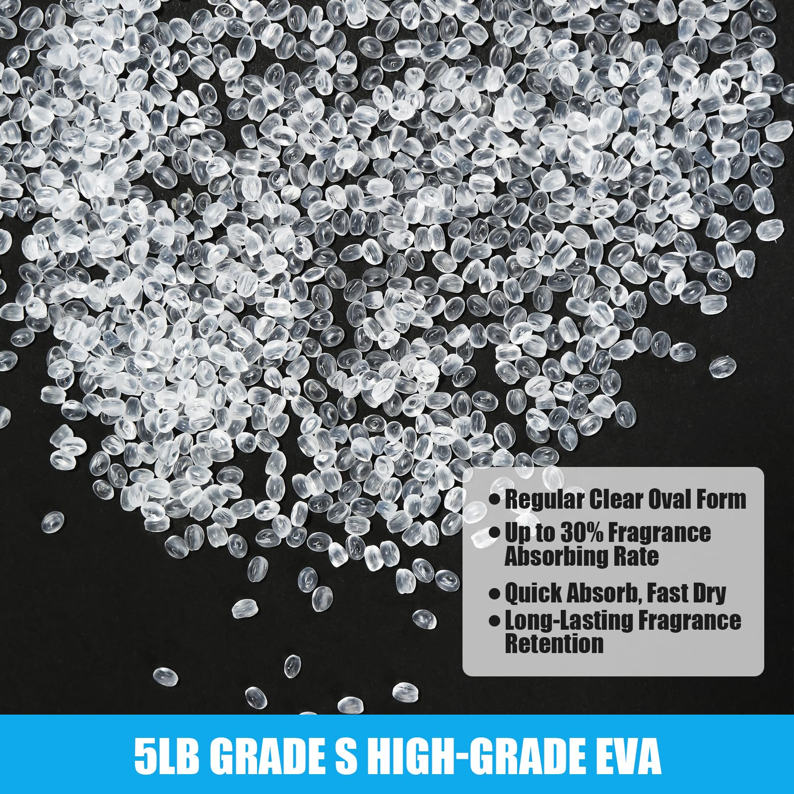 XIRUOXINKEMAO clear EVA beads close-up highlighting texture and absorbency