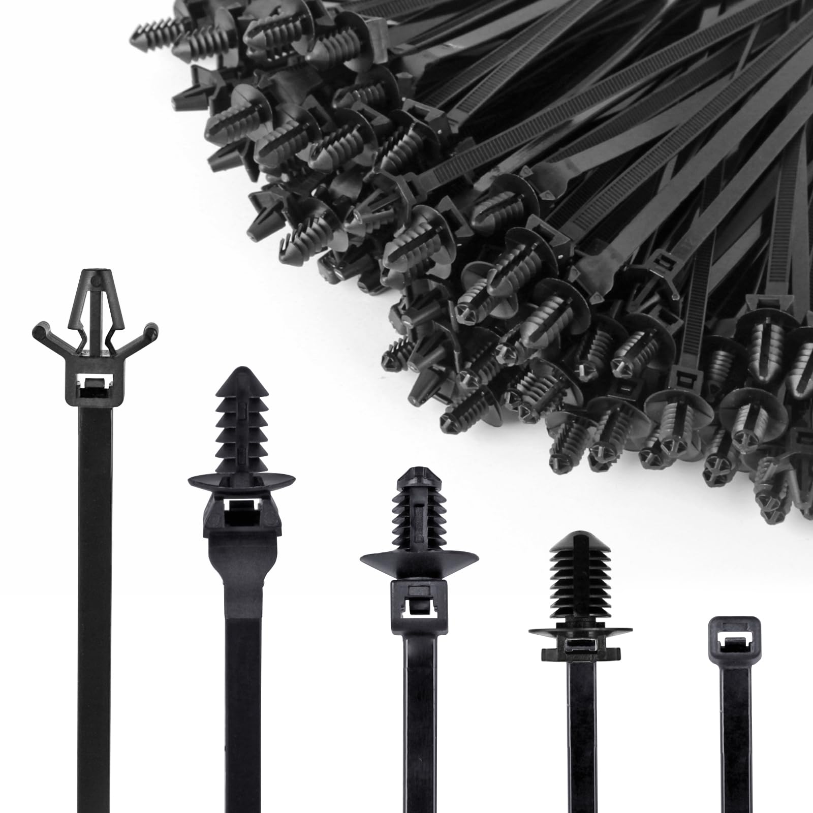 Xislet front packaging showing 160-piece cable tie buckle kit and benefits