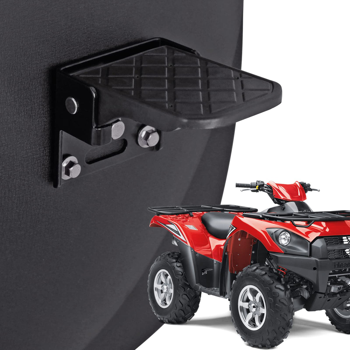 Xislet front view of foot rests showing sturdy platform and stability benefit