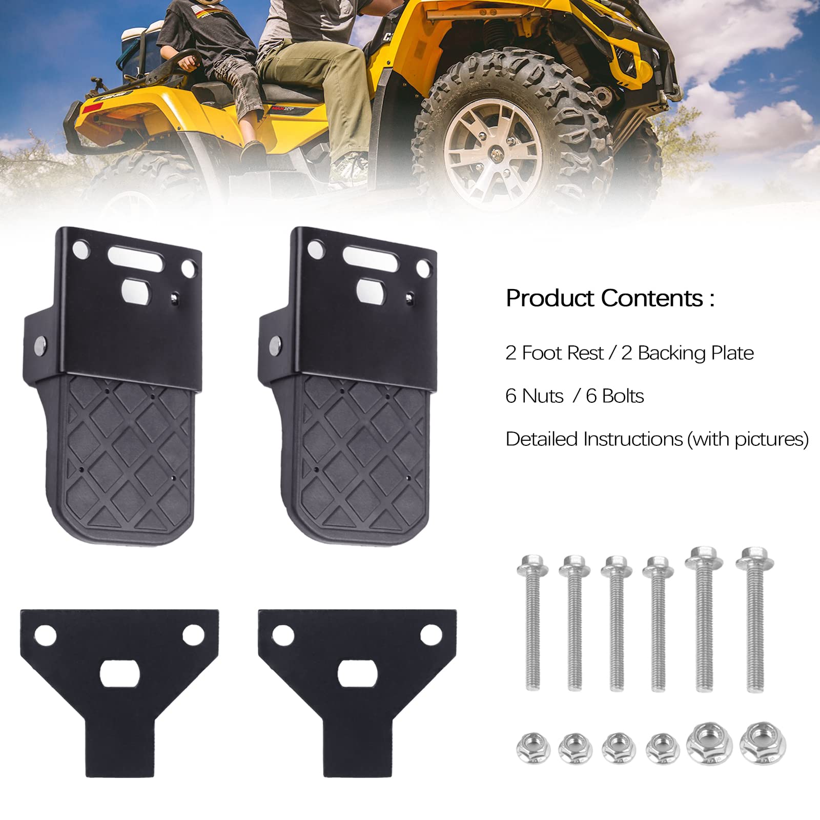 Xislet installed on ATV rear showing passenger comfort and secure footing
