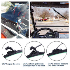 Xislet mounted on UTV windshield demonstrating clearer visibility benefit