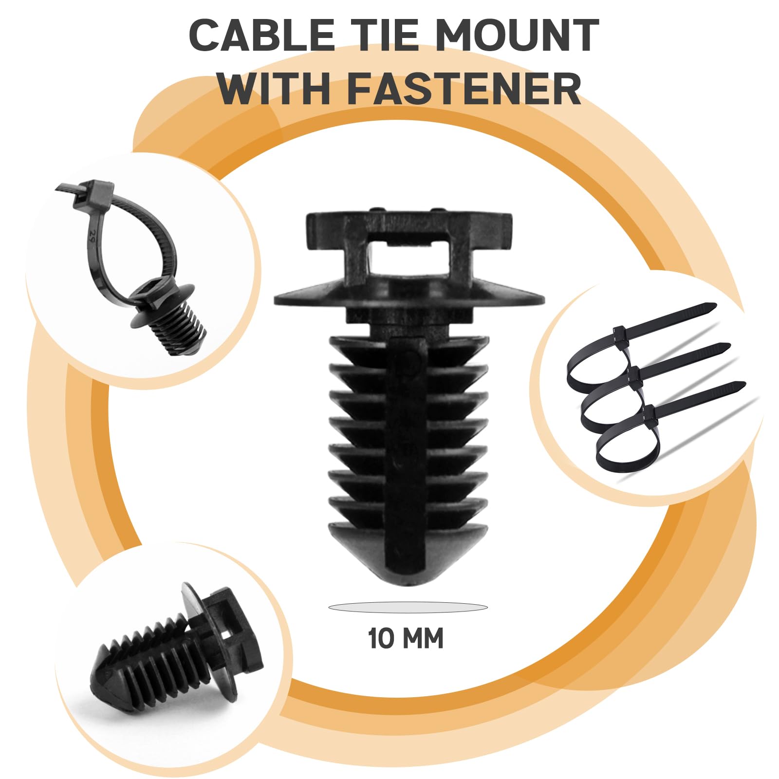 Xislet size comparison with zip tie illustrating fit and compatibility