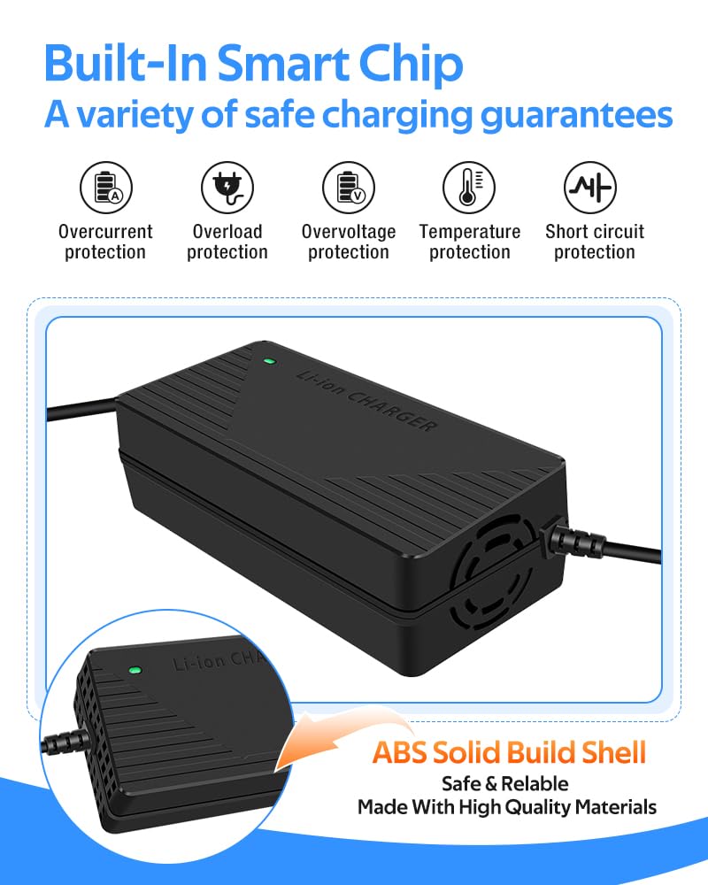 XIUWK charger label and specifications clear for verifying voltage and current