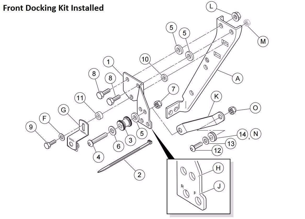 XJMOTO instruction sheet with parts list showing easy installation benefit