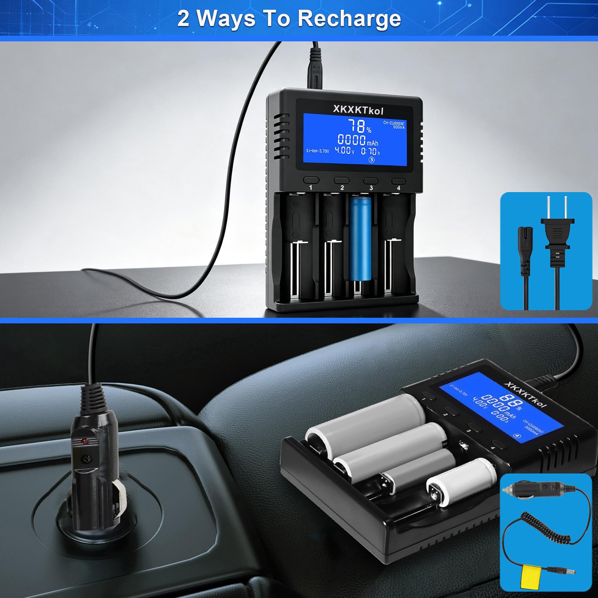 Generic charger inside a backpack showing compact portability for travel
