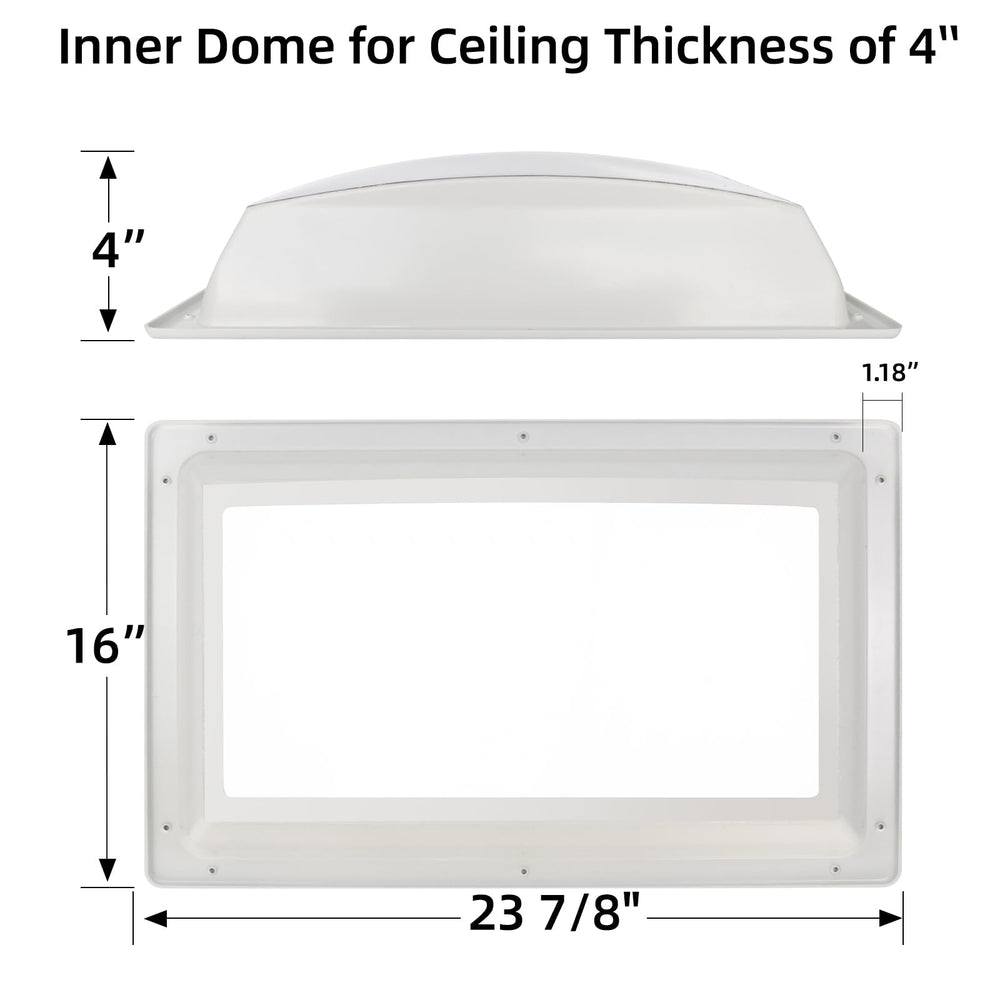 XMK skylight installed on RV roof showing improved daylight and curb appeal benefit