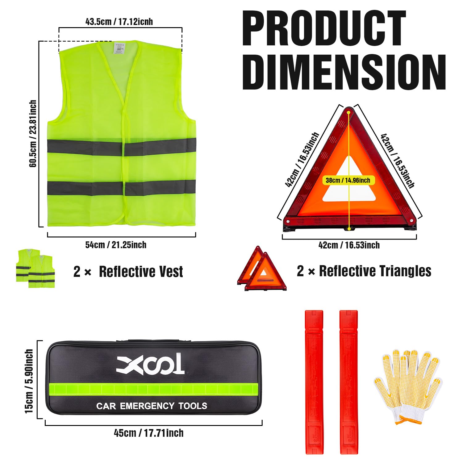 XOOL kit size comparison with hand showing compact portability