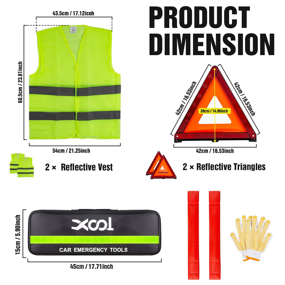 XOOL kit size comparison with hand showing compact portability