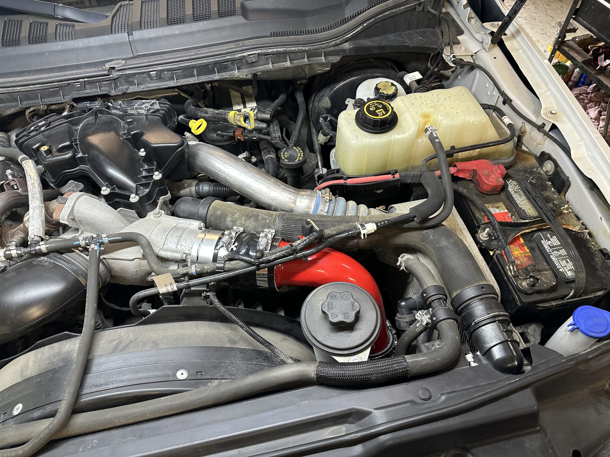 Xotic Performance pipe installed in engine bay demonstrating direct-fit convenience