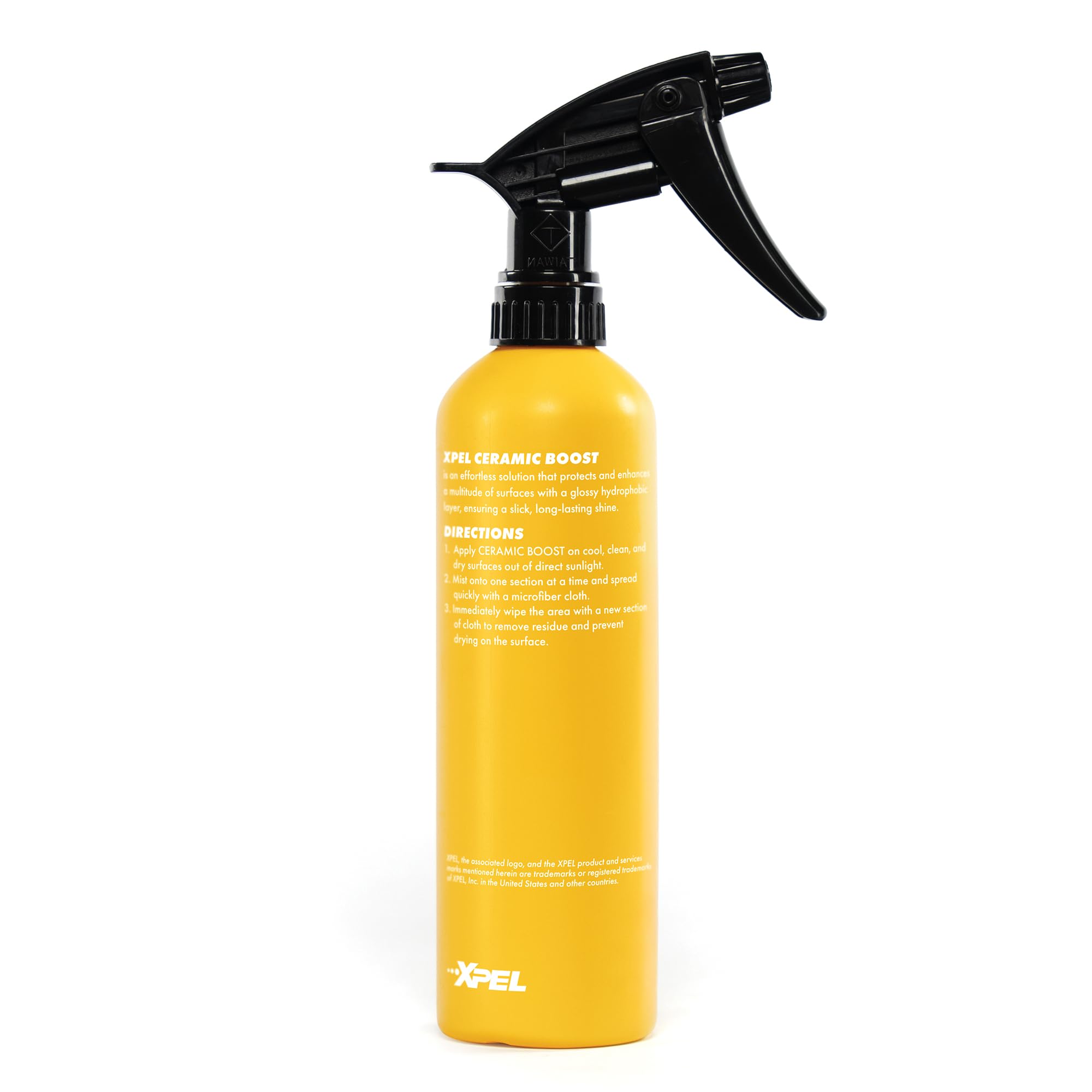XPEL spray action on car panel showing easy application benefit