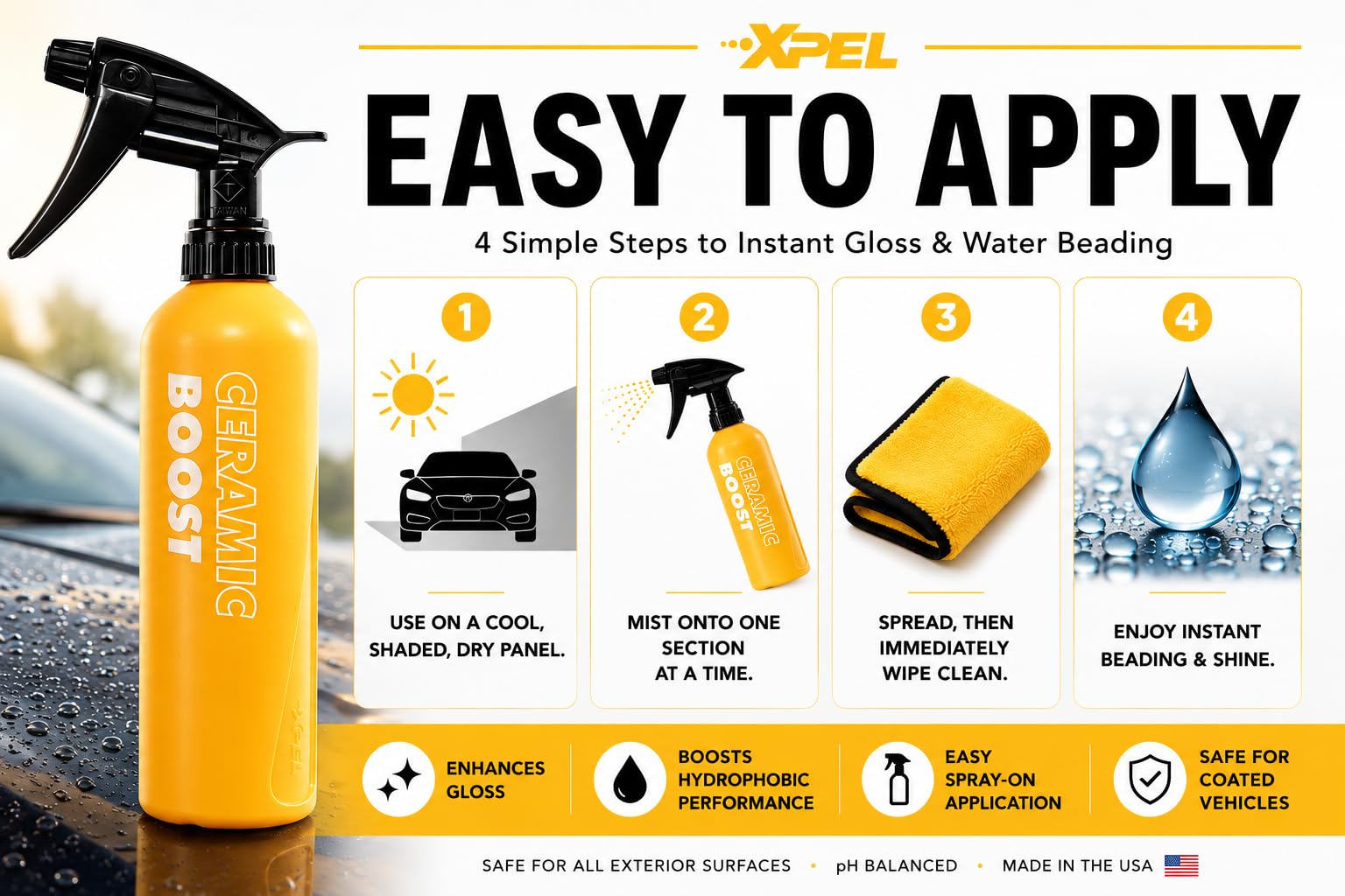 XPEL used on parked vehicle in driveway showing maintenance convenience benefit