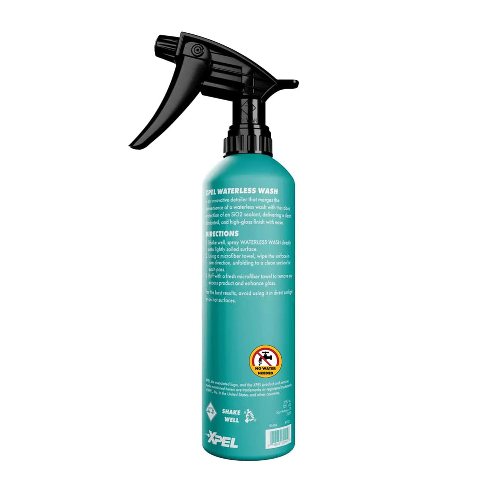 XPEL spray action close-up demonstrating fine mist coverage for efficient cleaning